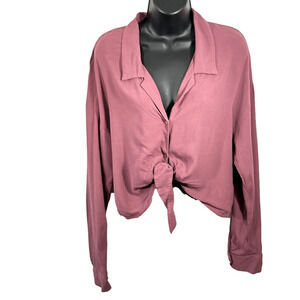 Aritzia Wilfred free tie up blouse